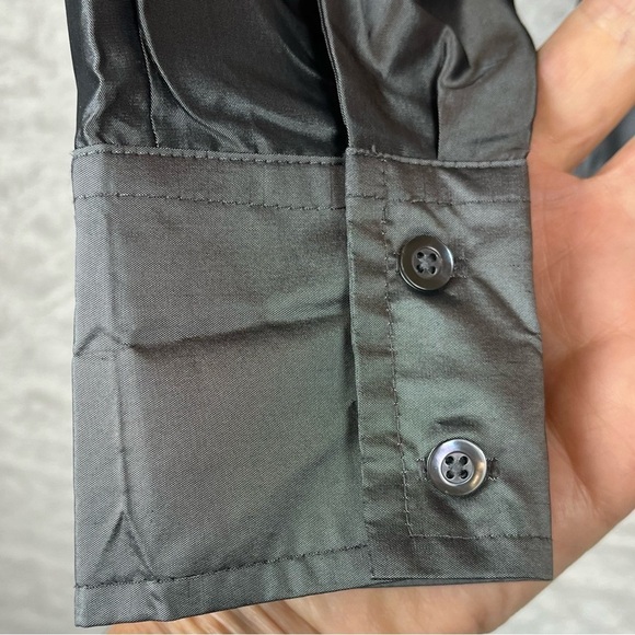 SUNDANCE 100% Silk Metallic Button Down Blouse Size 4 - Picture 7 of 16